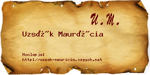 Uzsák Maurícia névjegykártya